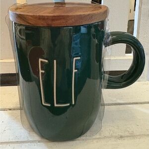 Rae Dunn Green ELF Cellar Mug